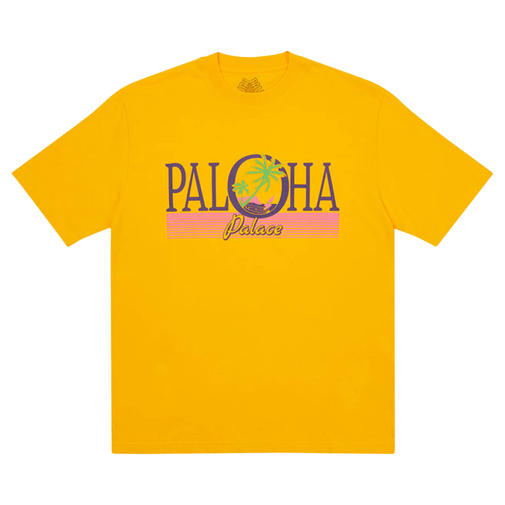 Pre-owned Palace Paloha T-shirt 'yellow'