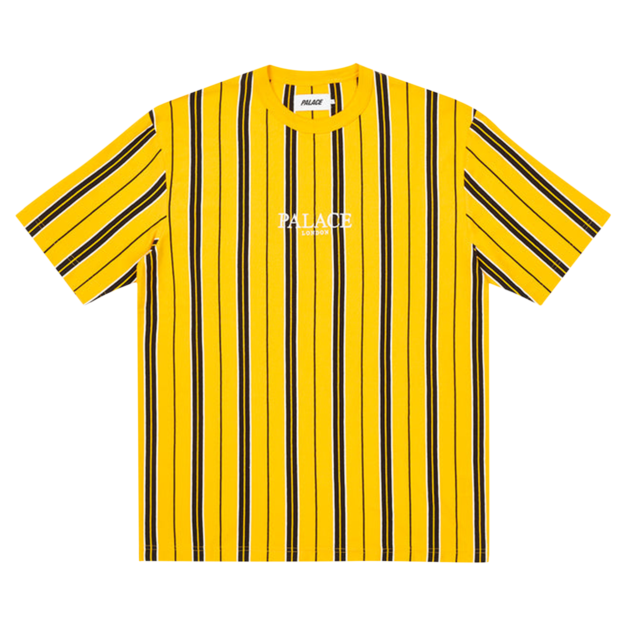 Pre-owned Palace Vertical Stripe T-shirt 'yellow'
