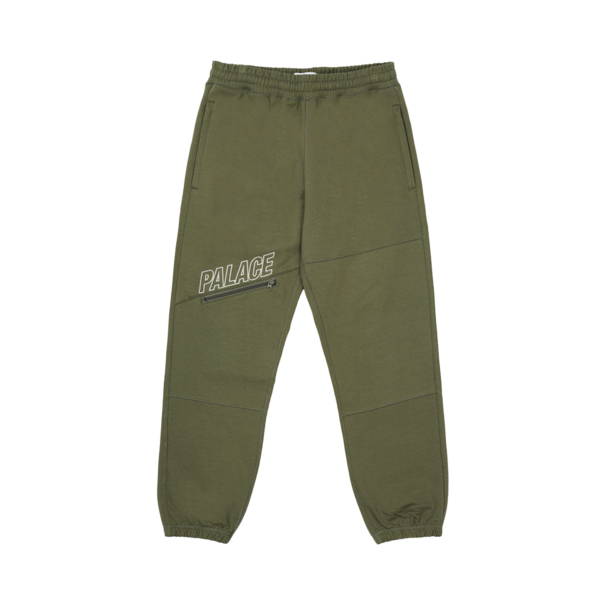 Pre-owned Palace Slant Zip Joggers 'green'