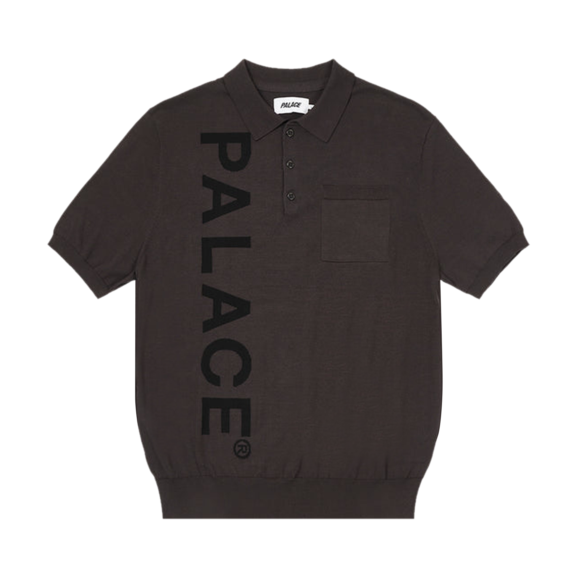 Pre-owned Palace Intarsia Font Polo 'black' In Copper