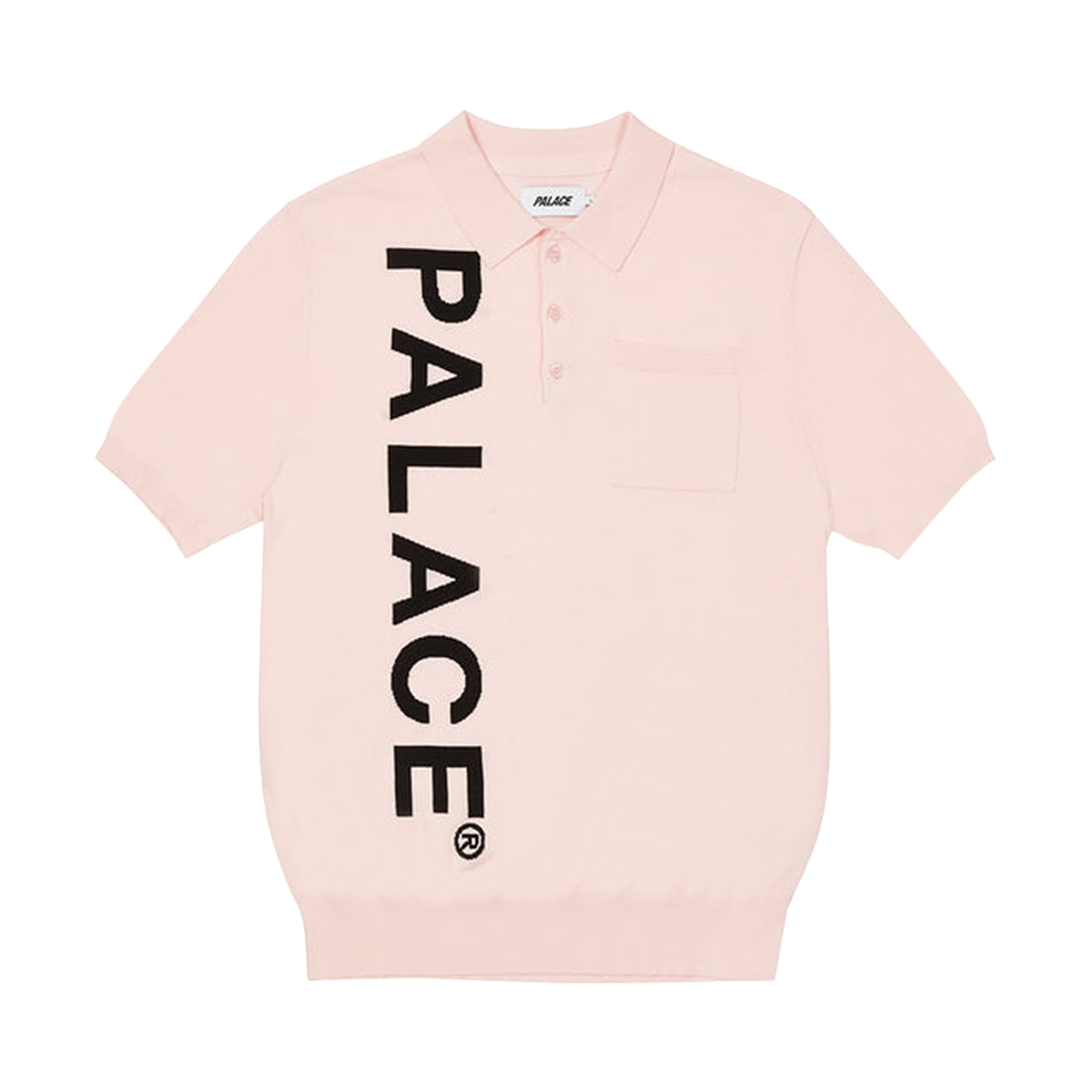 Pre-owned Palace Intarsia Font Polo 'pink'