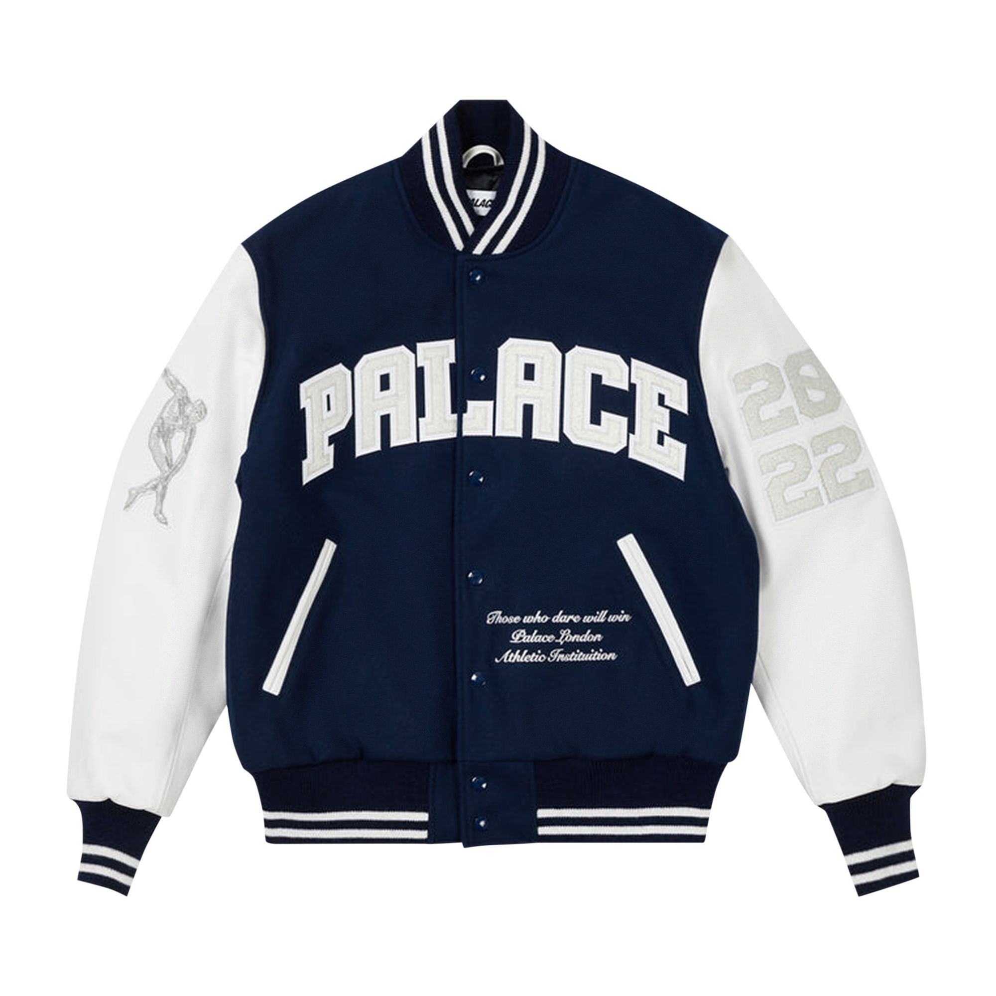 Palace Greek Varsity Jacket 'Blue' | Multi-Color | Men's Size M