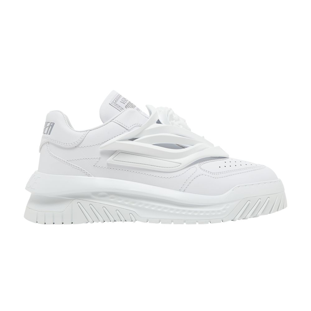 Pre-owned Versace Odissea Caged Rubber Medusa Sneaker 'triple White' | Men's Size 41