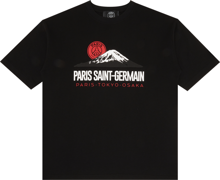 Paris Saint-Germain x Edifice Japan Tour Mountain Short-Sleeve Tee 'Black'
