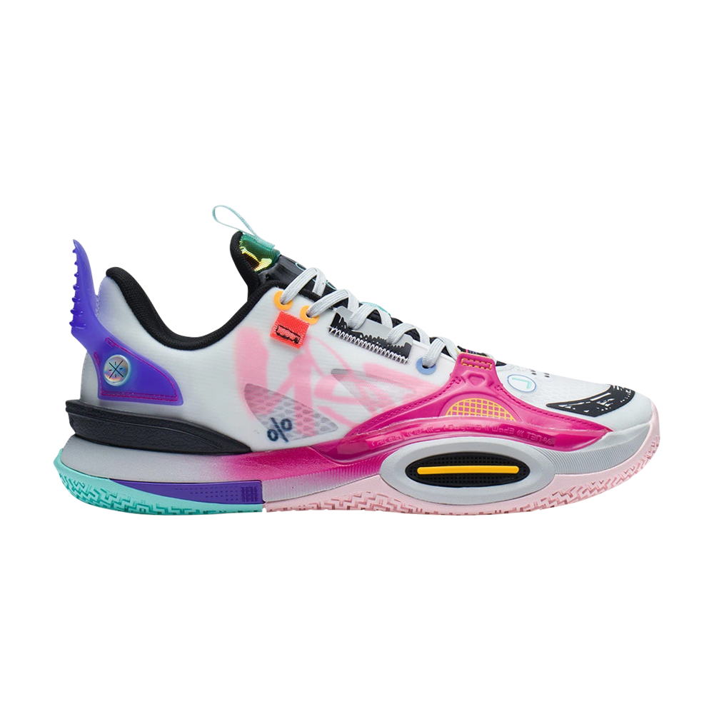 Pre-owned Li-ning Wade All City 10 'graffiti' In White