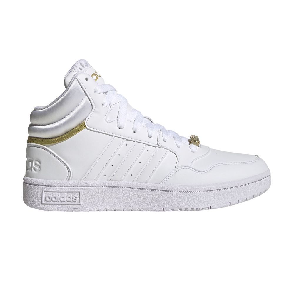 adidas Wmns Hoops 3.0 Mid Classic 'Gold Metallic' | White | Women's Size 5