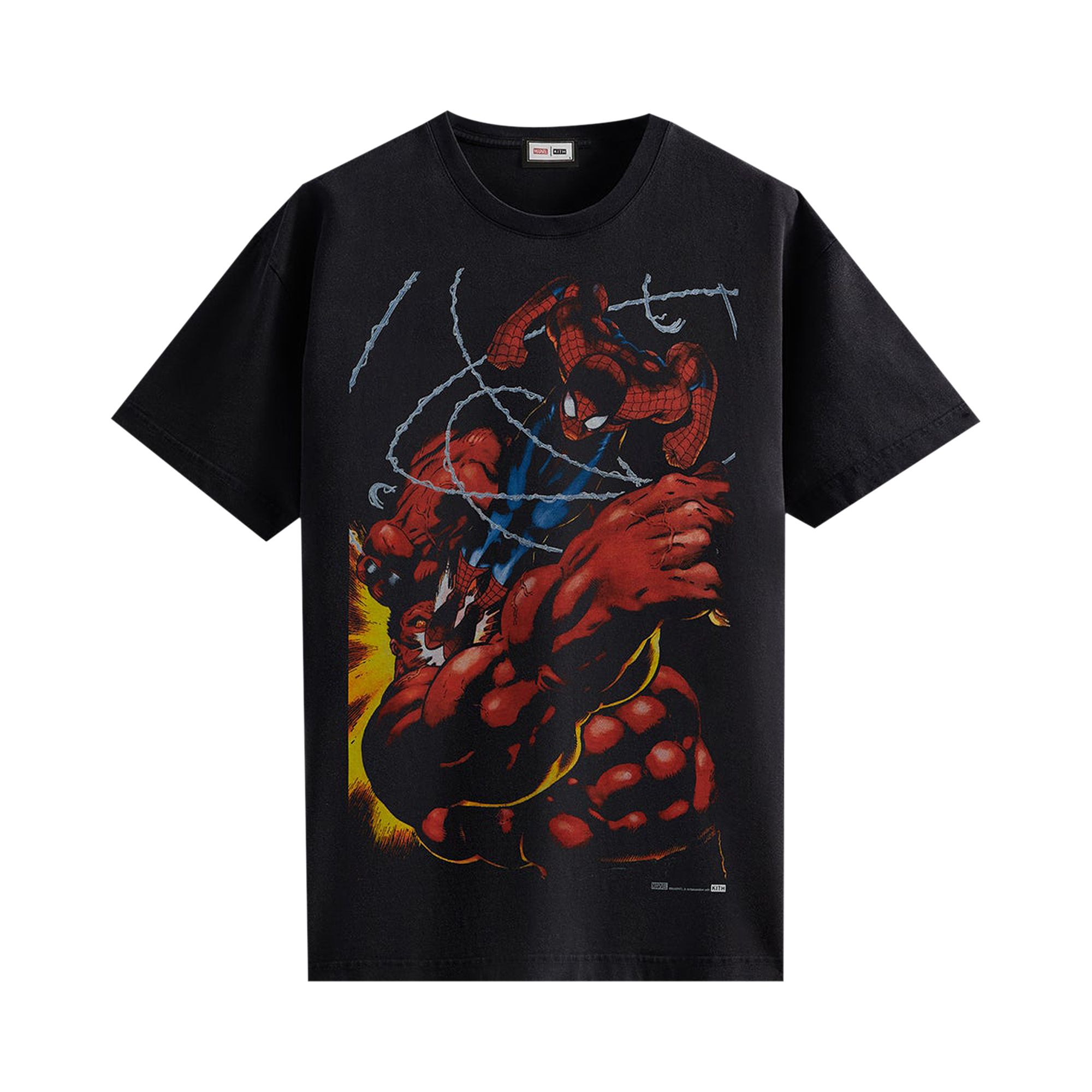 Kith For Spider-Man Red Hulk Vintage Tee 'Black' | Men's Size L