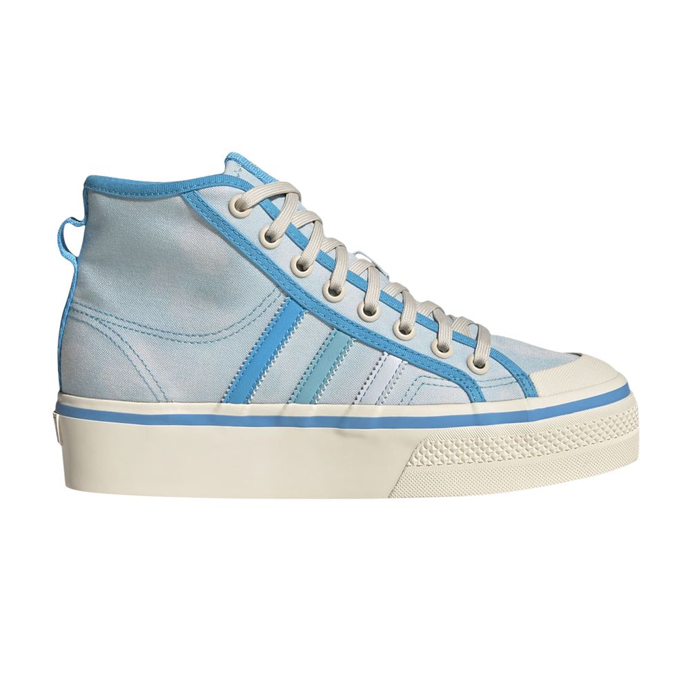 Pre-owned Adidas Originals Wmns Nizza Platform Mid 'almost Blue Pantone'