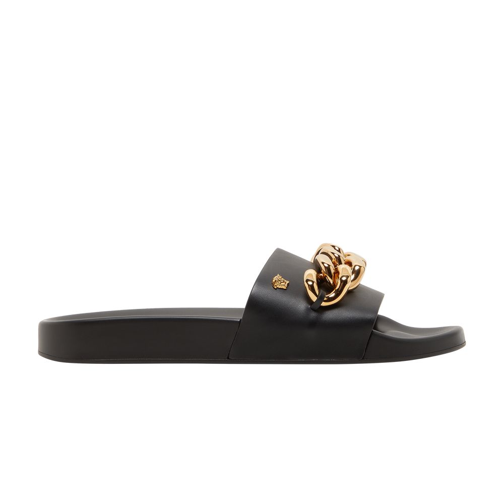 Pre-owned Versace Wmns Slide 'chain - Black' | Women's Size 35