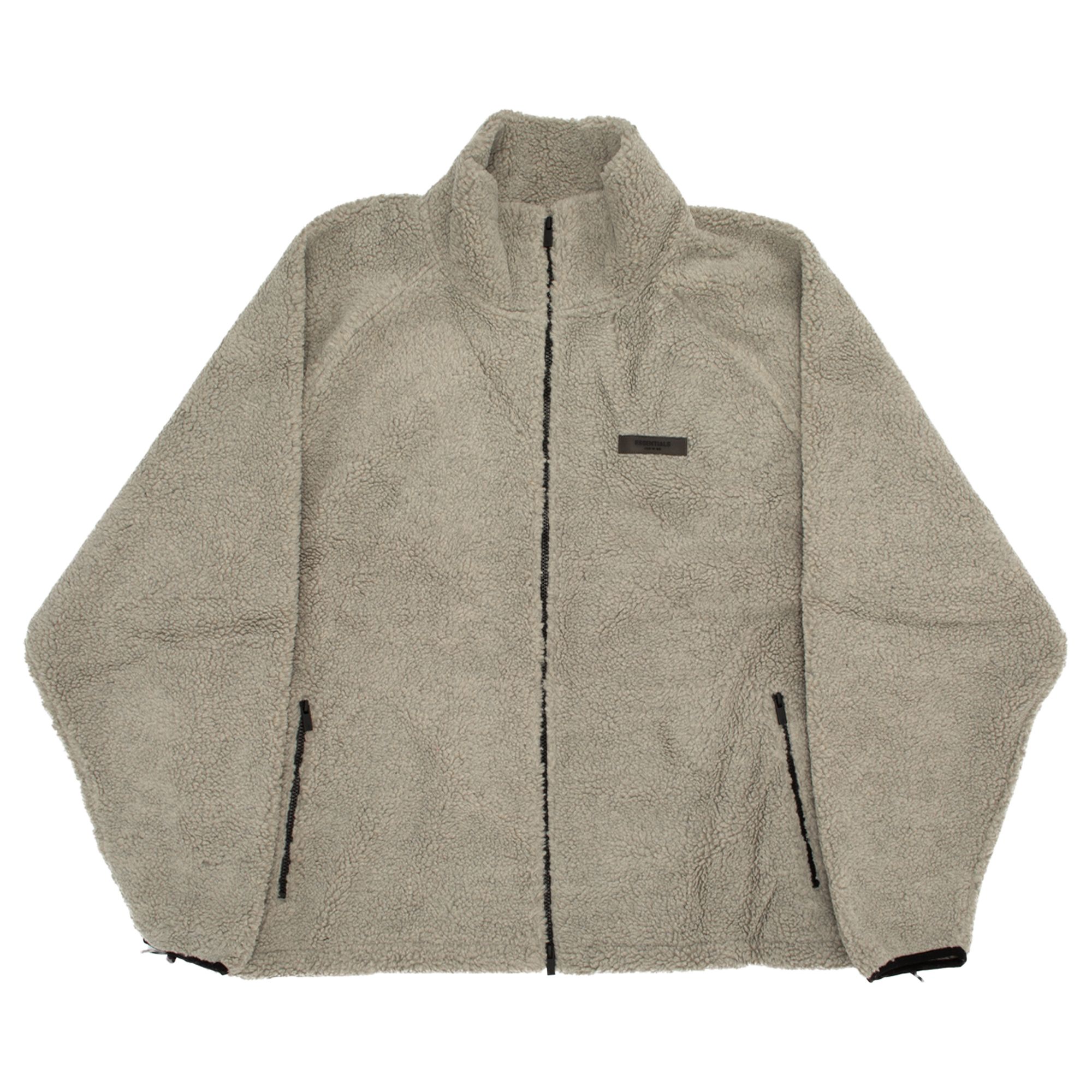 Fear of God Essentials Polar Fleece Full Zip Jacket 'Dark Oatmeal' | Grey | Men's Size XL