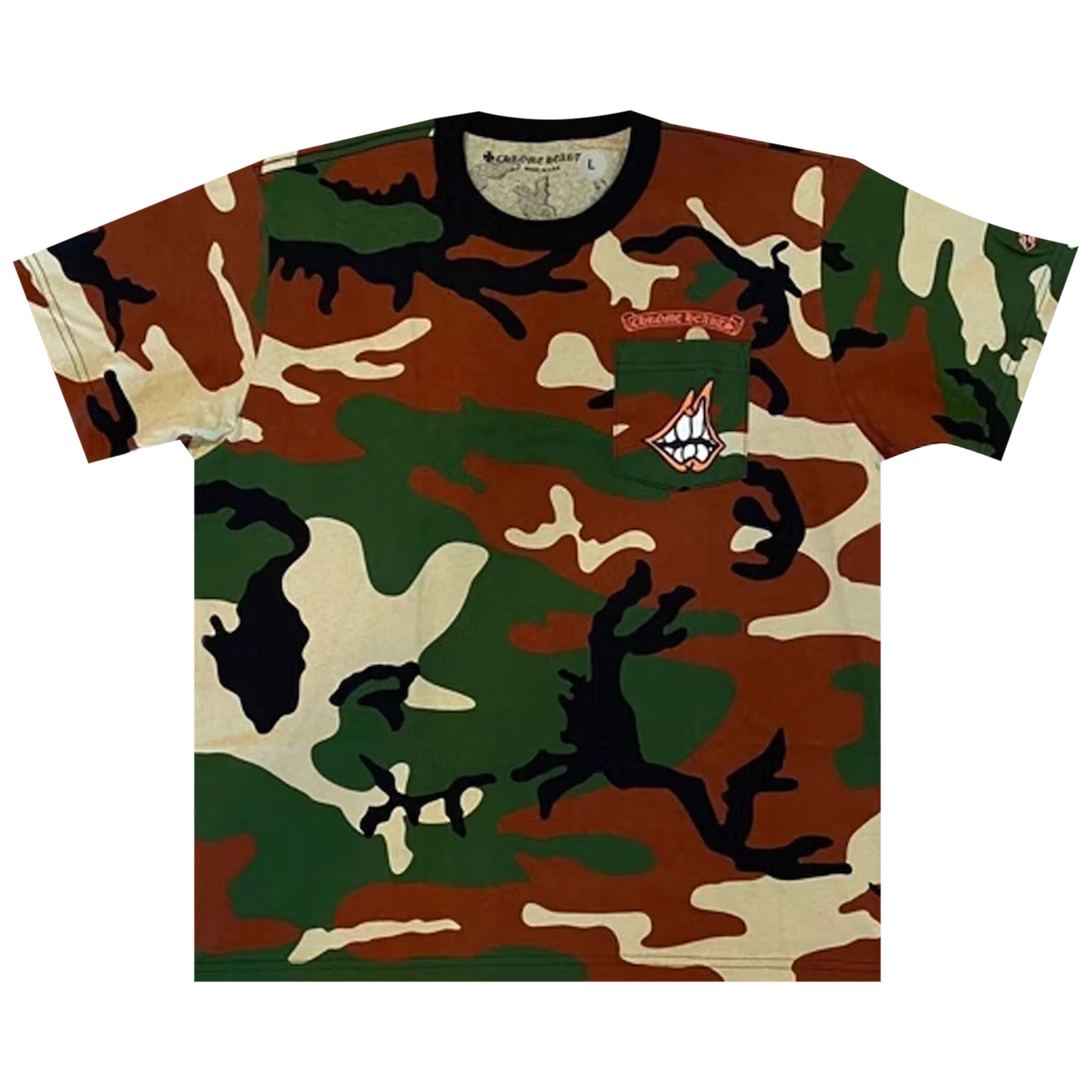 Chrome Hearts Matty Boy Caution T-Shirt 'Camo' | Multi-Color | Men's Size 2XL