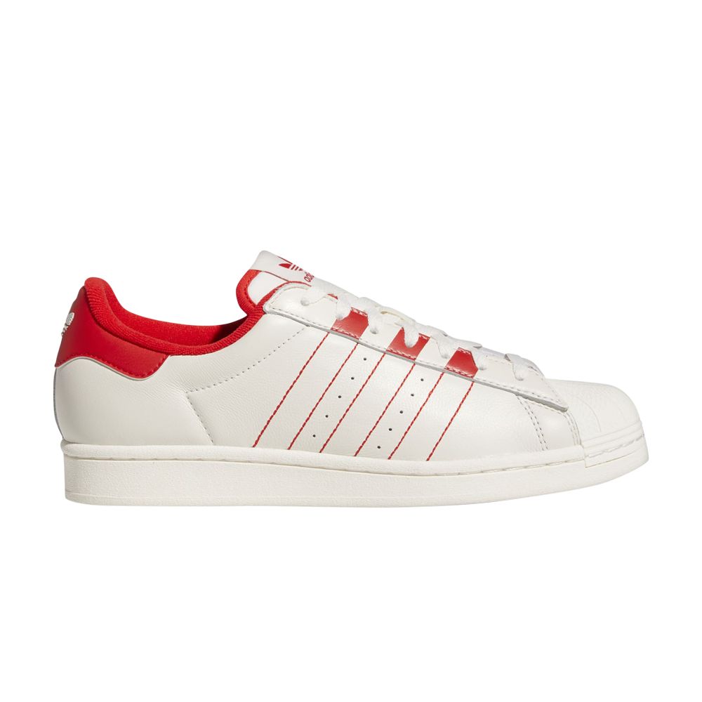 ADIDAS ORIGINALS SUPERSTAR 'WHITE VIVID RED'