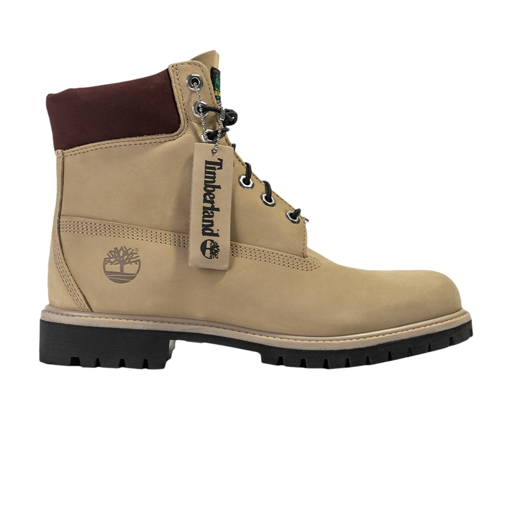 Pre-owned Timberland 6 Inch Premium Boot 'light Beige Red' In Brown