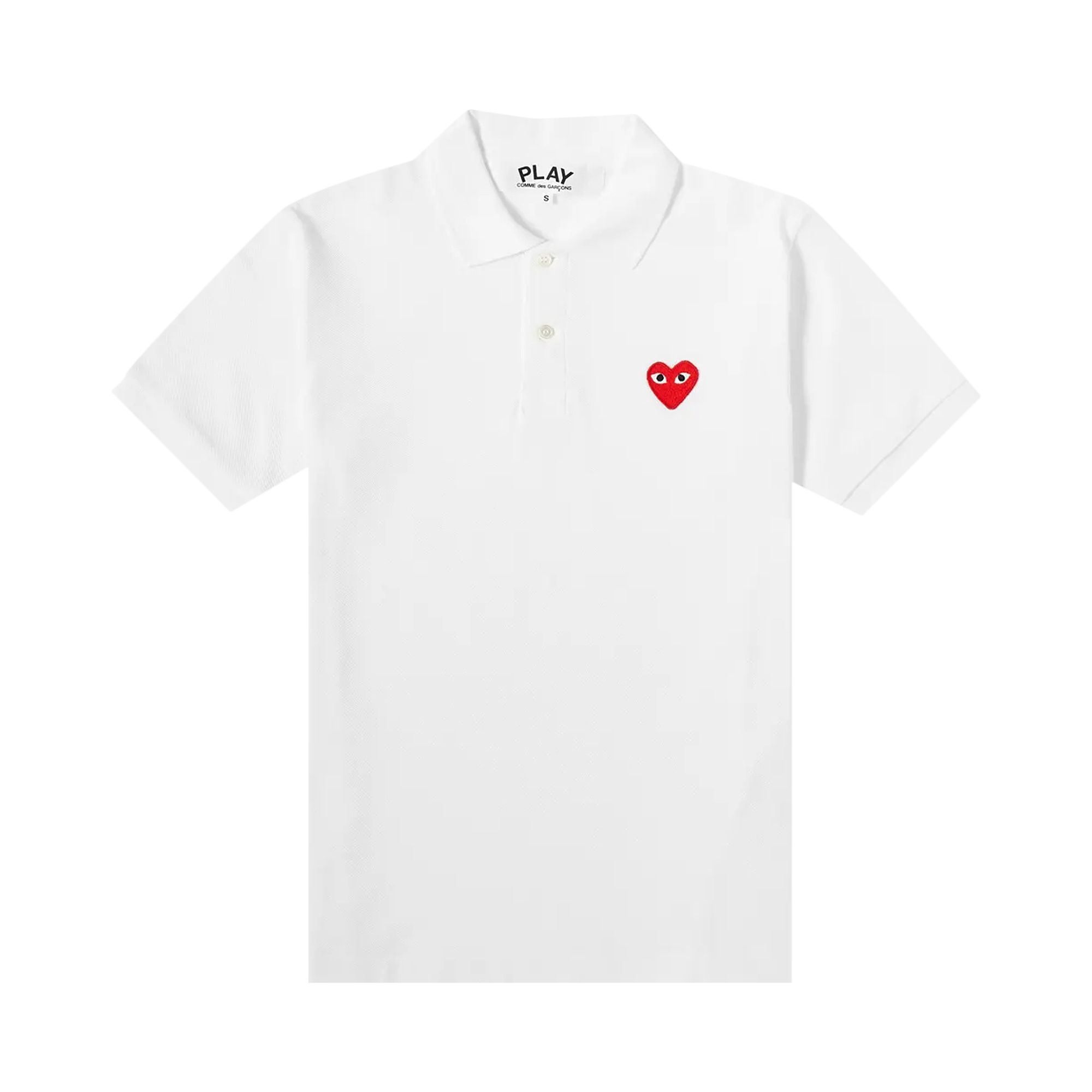 Pre-owned Comme Des Garçons Play Polo 'white' | Men's Size Xl
