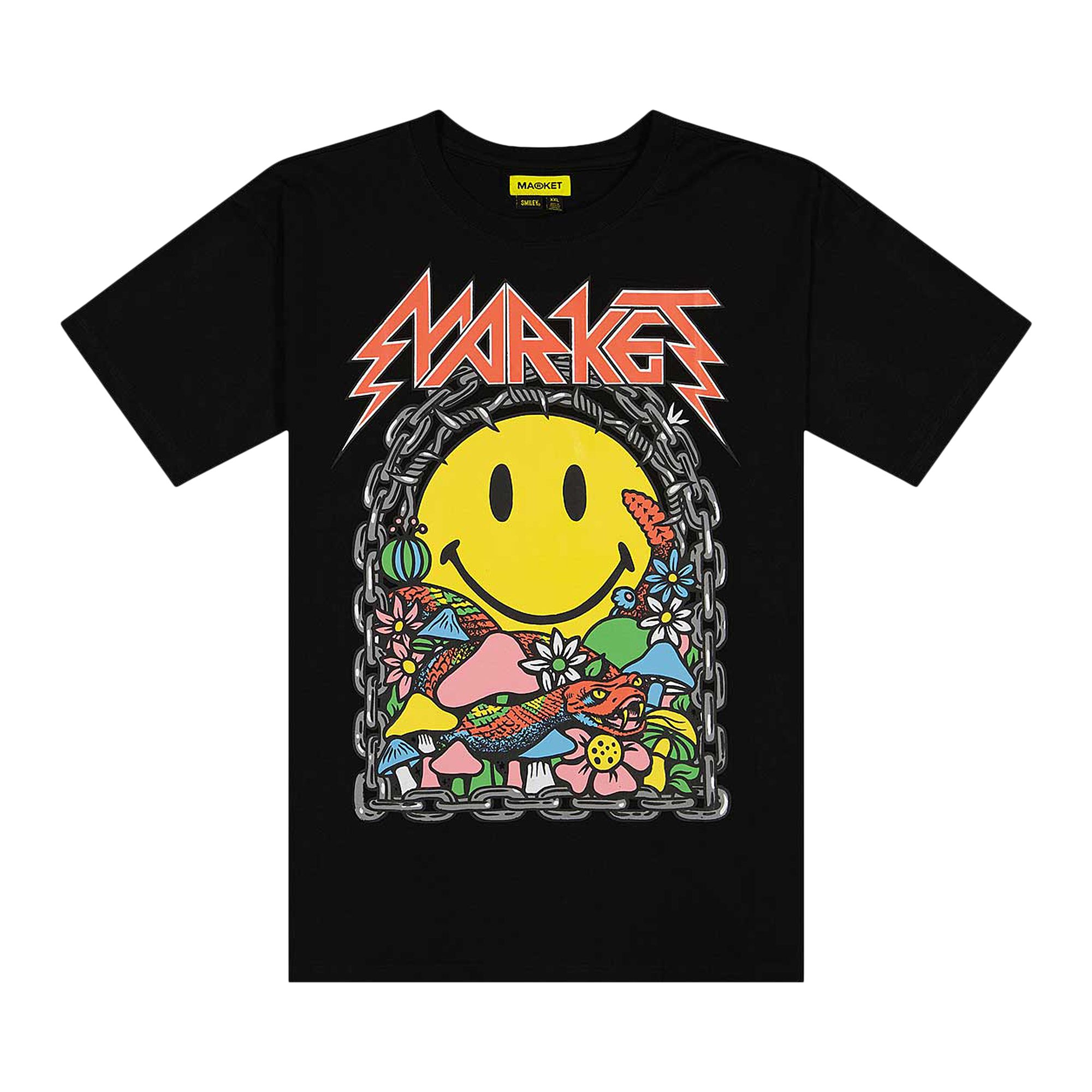 Market Smiley Iron Market Tee 'Black' | Men's Size M
