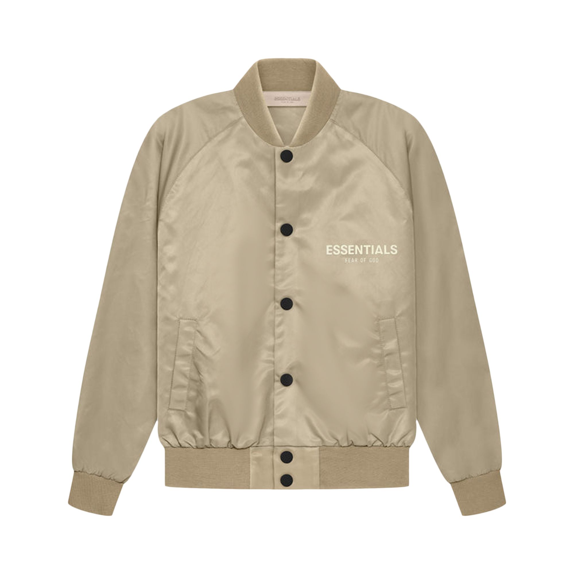 Fear of God Essentials Kids Baseball Jacket 'Oak' | Tan | Kid's Size 12