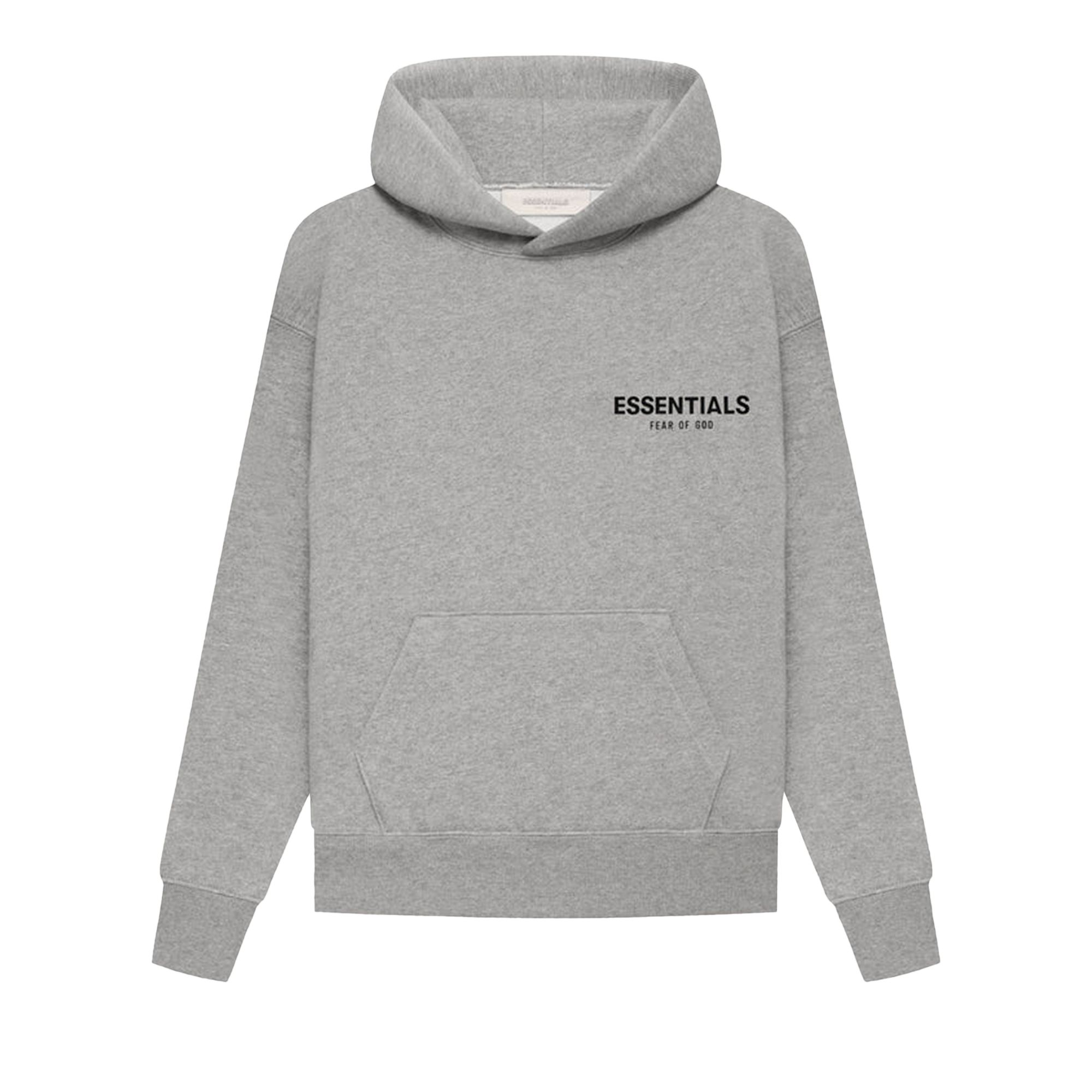 Fear of God Essentials Kids Essentials Hoodie 'Dark Oatmeal' | Grey | Kid's Size -6.5
