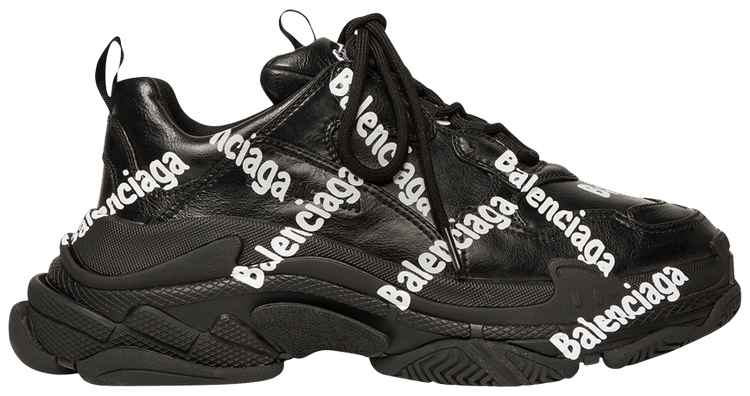 Buy Balenciaga Wmns Triple S Logotype Black 524039 W2FAB