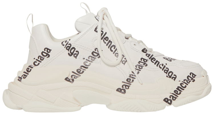 Size 8.0 Balenciaga Wmns Triple S Logotype White