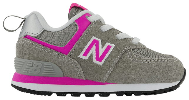 New Balance 574 Bungee Toddler Wide Core Pack   Grey Pink