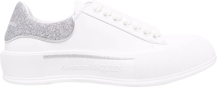 Alexander McQueen Deck Lace-Up Plimsoll 'White Silver'