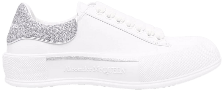 スニーカー ALEXANDER MCQUEEN 'Plimsoll' sneakers White 777238W4SS1 Buy Alexander McQueen Deck Lace-Up Plimsoll 'White Silver