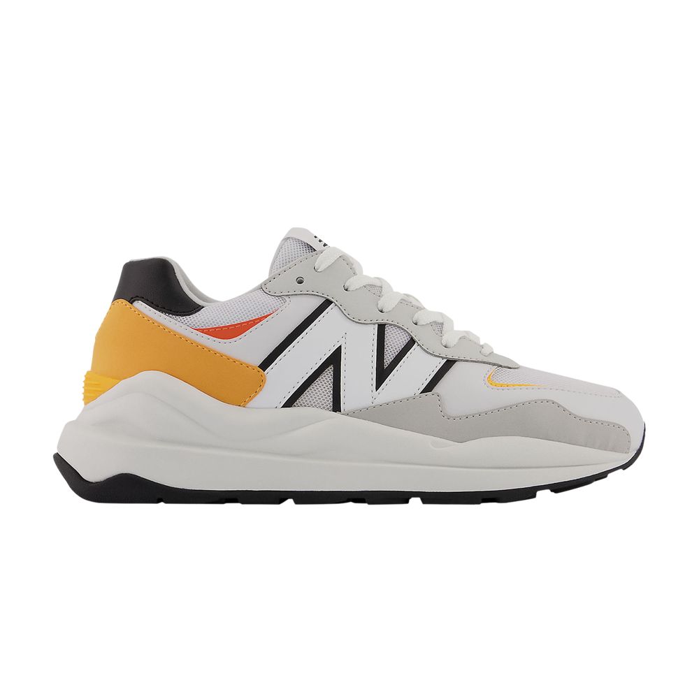 Pre-owned New Balance 57/40 Big Kid Wide 'summer Fog Peach Glaze' | Grey | Kid's Size 5.5