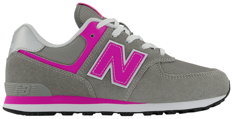 New Balance 574 Big Kid Wide Core Pack   Grey Pink