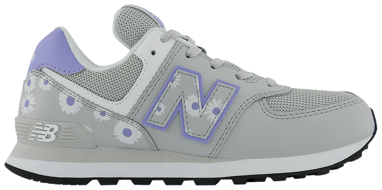 New Balance 574 Big Kid Floral   Summer Fog