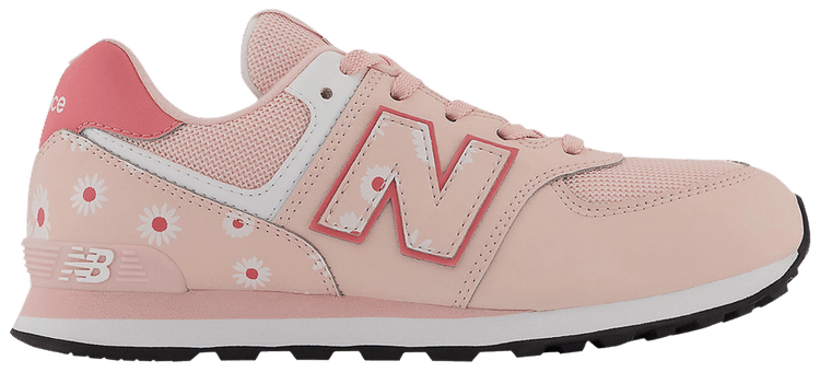 New Balance 574 Big Kid Floral   Pink Haze