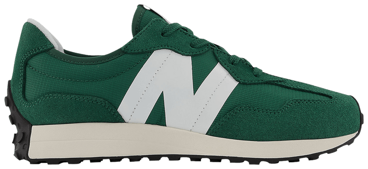 New Balance 327 Big Kid Wide Team Forest Green