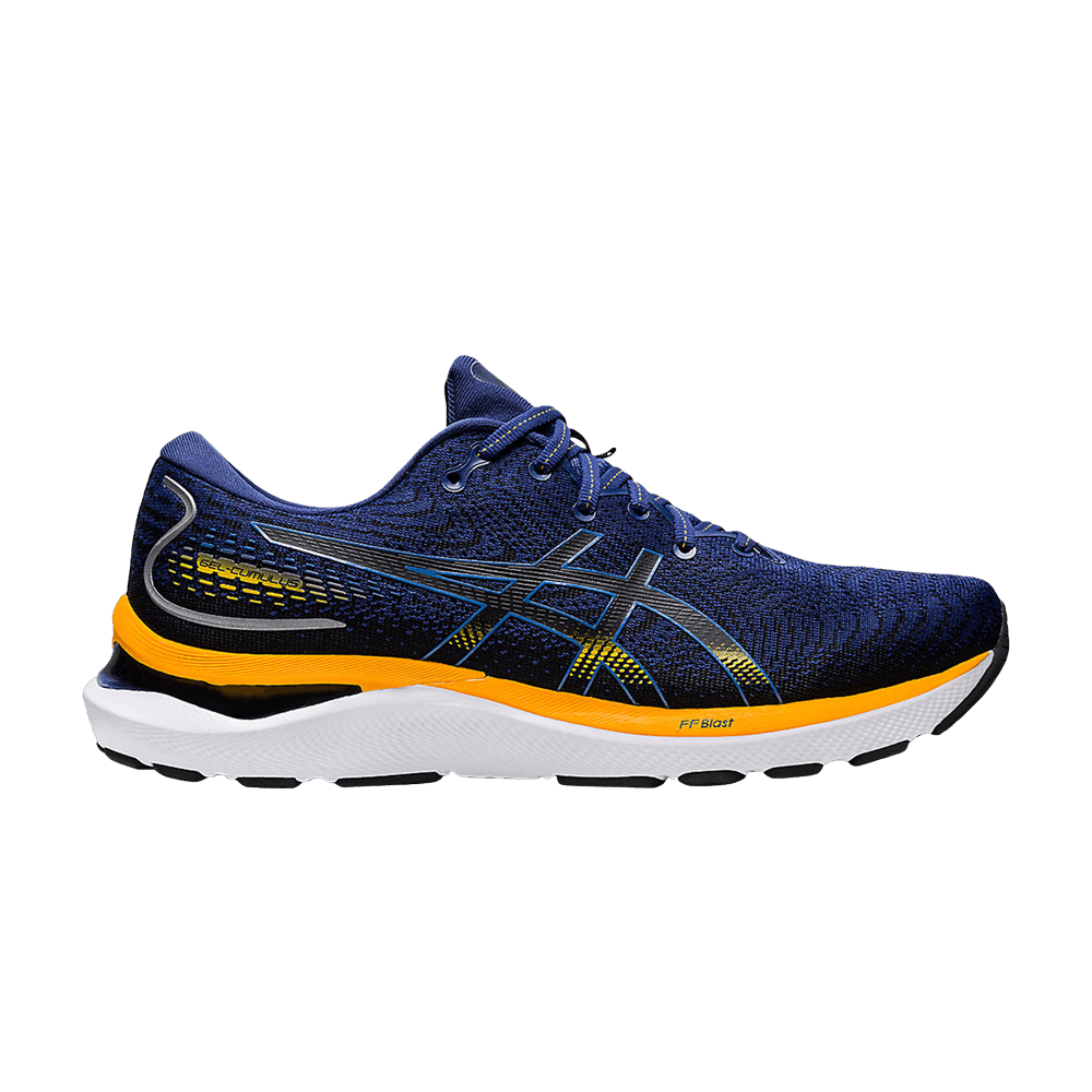 ASICS Gel Cumulus 24 2E Wide 'Deep Ocean Amber' Sneakers | Blue | Men's Size 9.5