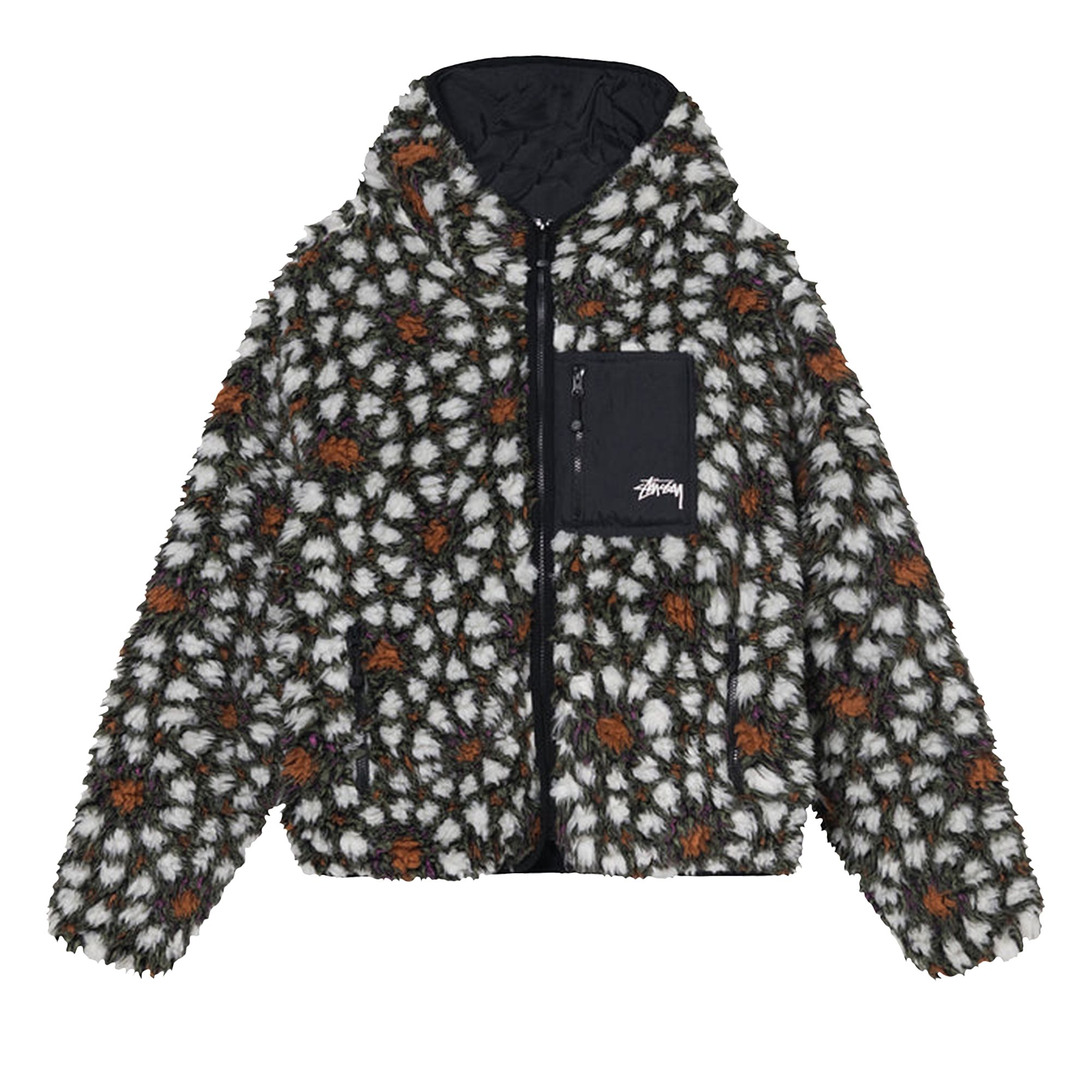 Stussy Pattern Sherpa Jacket 'Natural' | Cream | Men's Size S