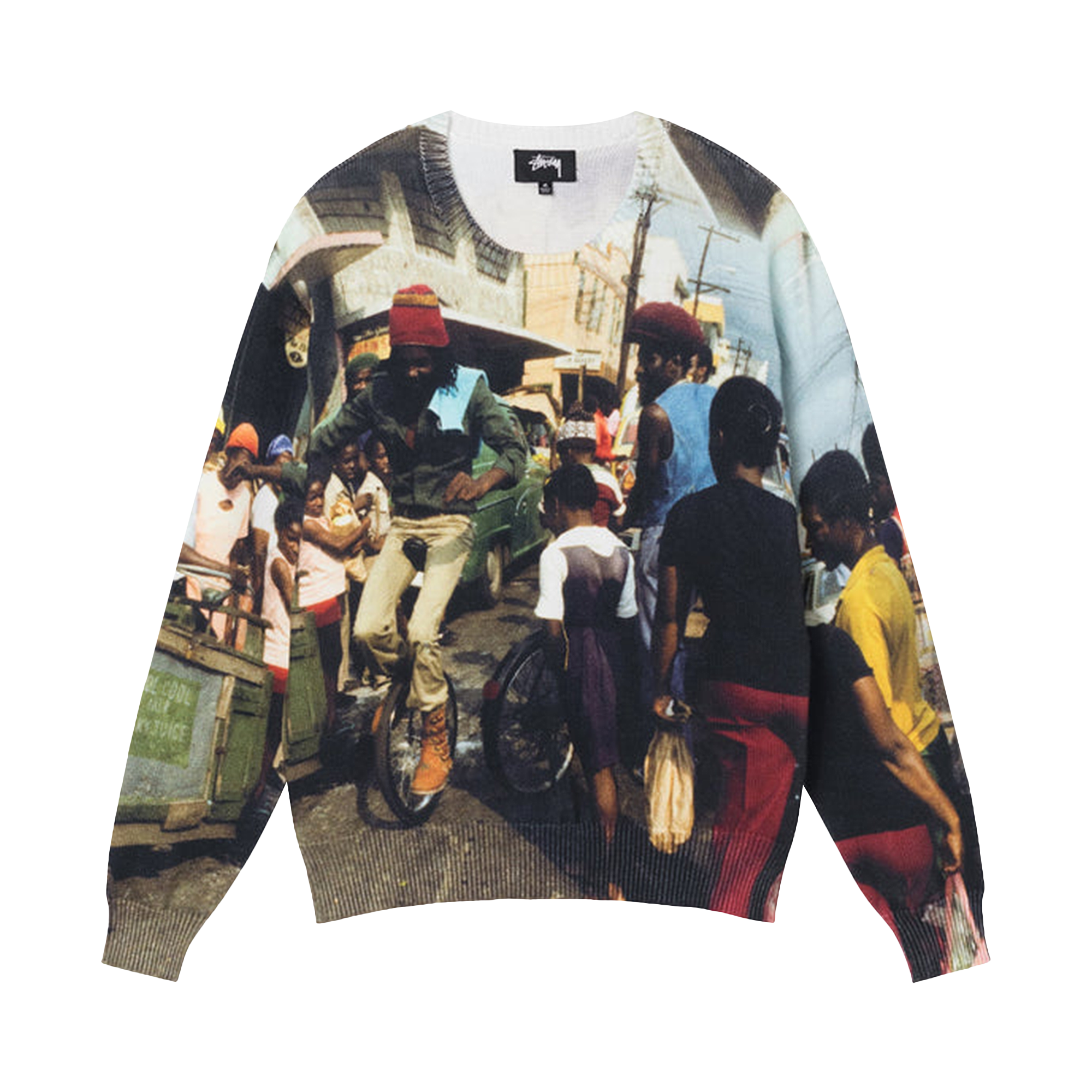 Pre-owned Stussy Peter Tosh Print Sweater 'multicolor' In Multi-color