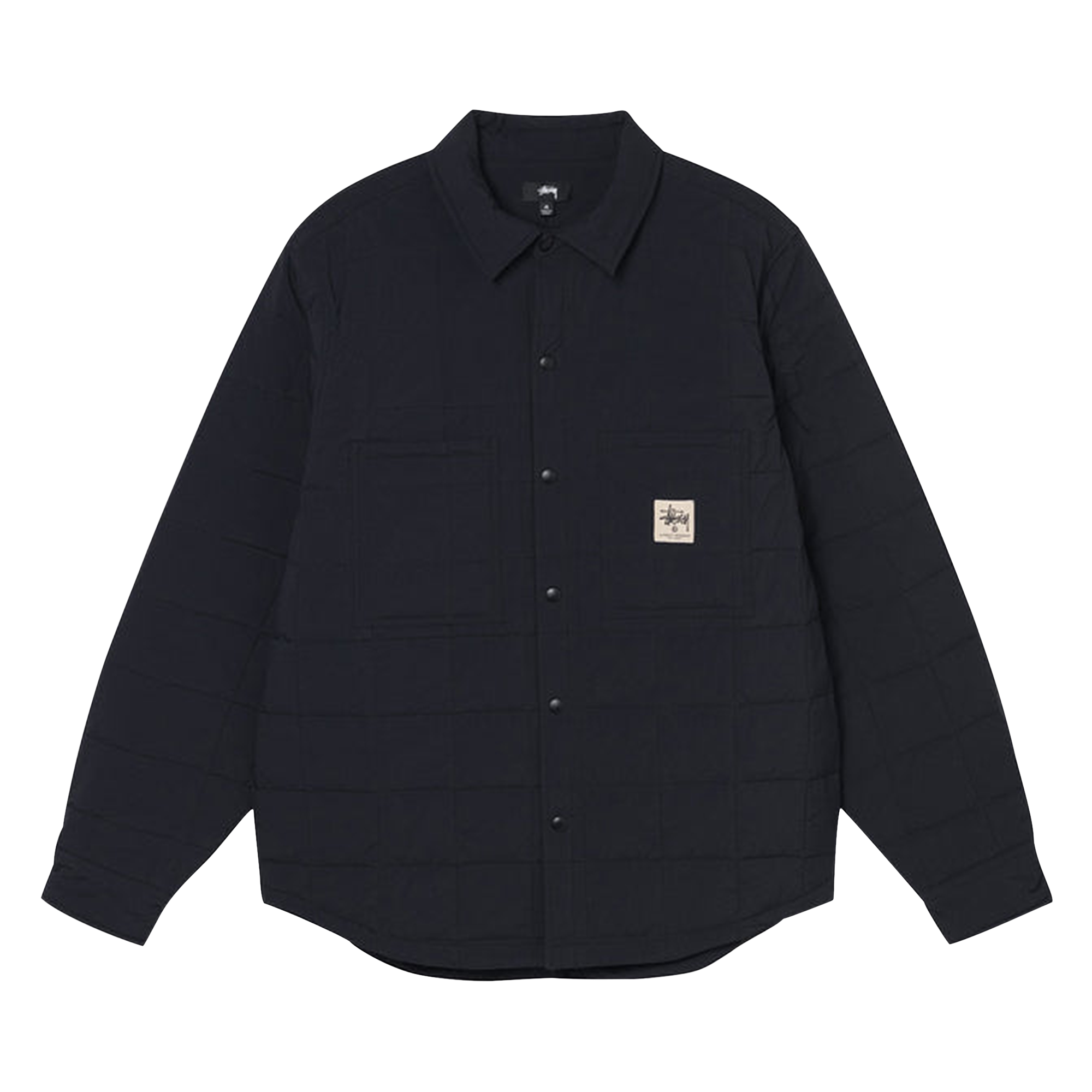 Pre-owned Stussy Quilted Fatigue Shirt 'black'