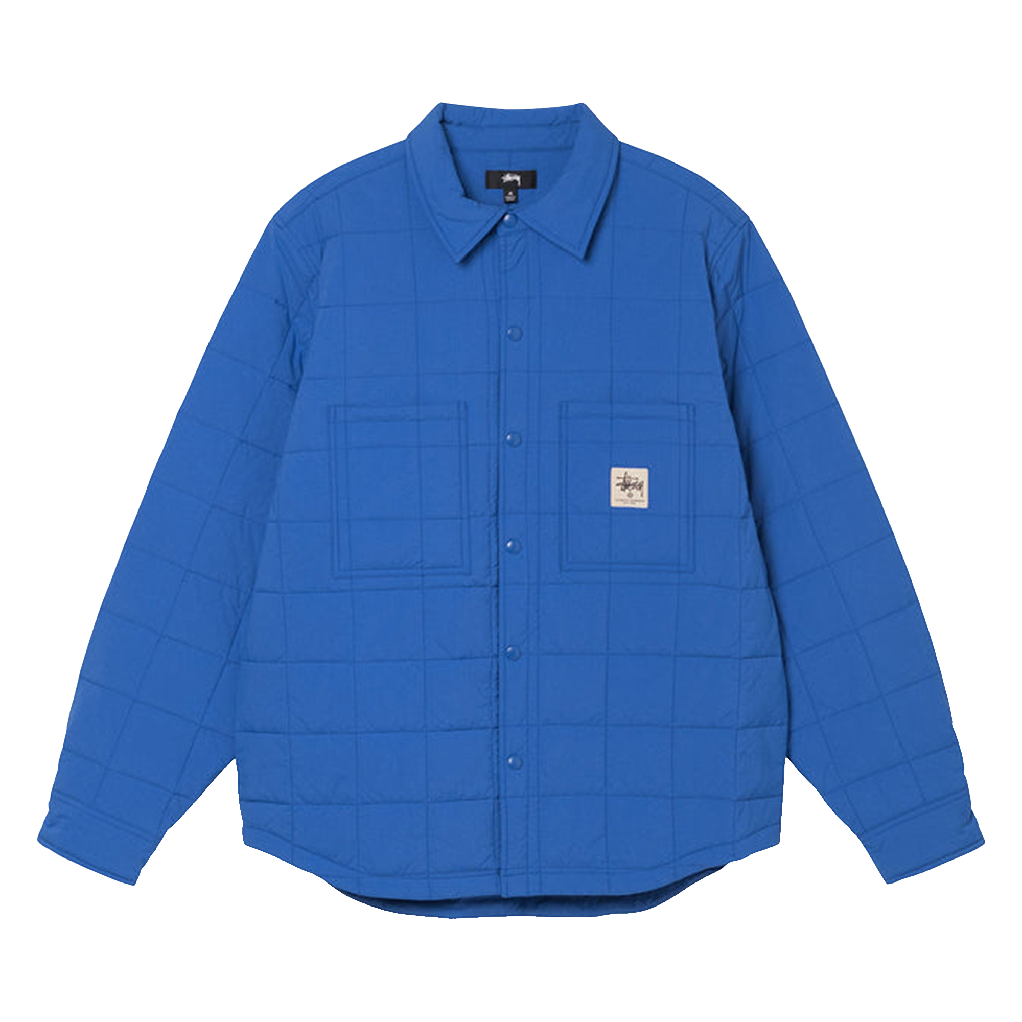Pre-owned Stussy Quilted Fatigue Shirt 'blue'