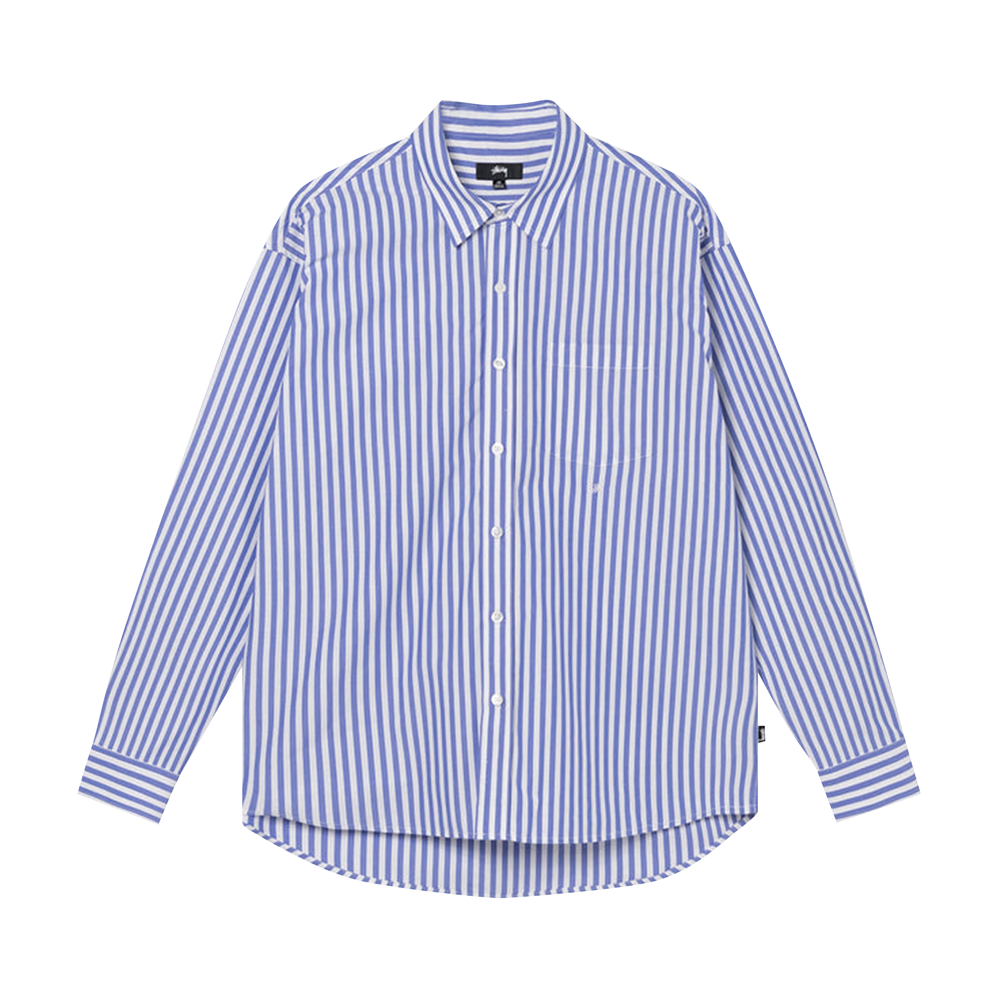 Pre-owned Stussy Classic Poplin Shirt 'blue Stripe'