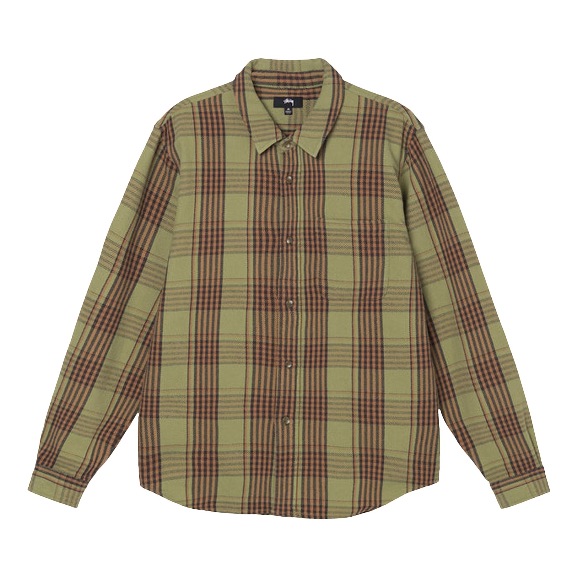 Stussy Laguna Plaid Shirt 'Olive' | Green | Men's Size XL