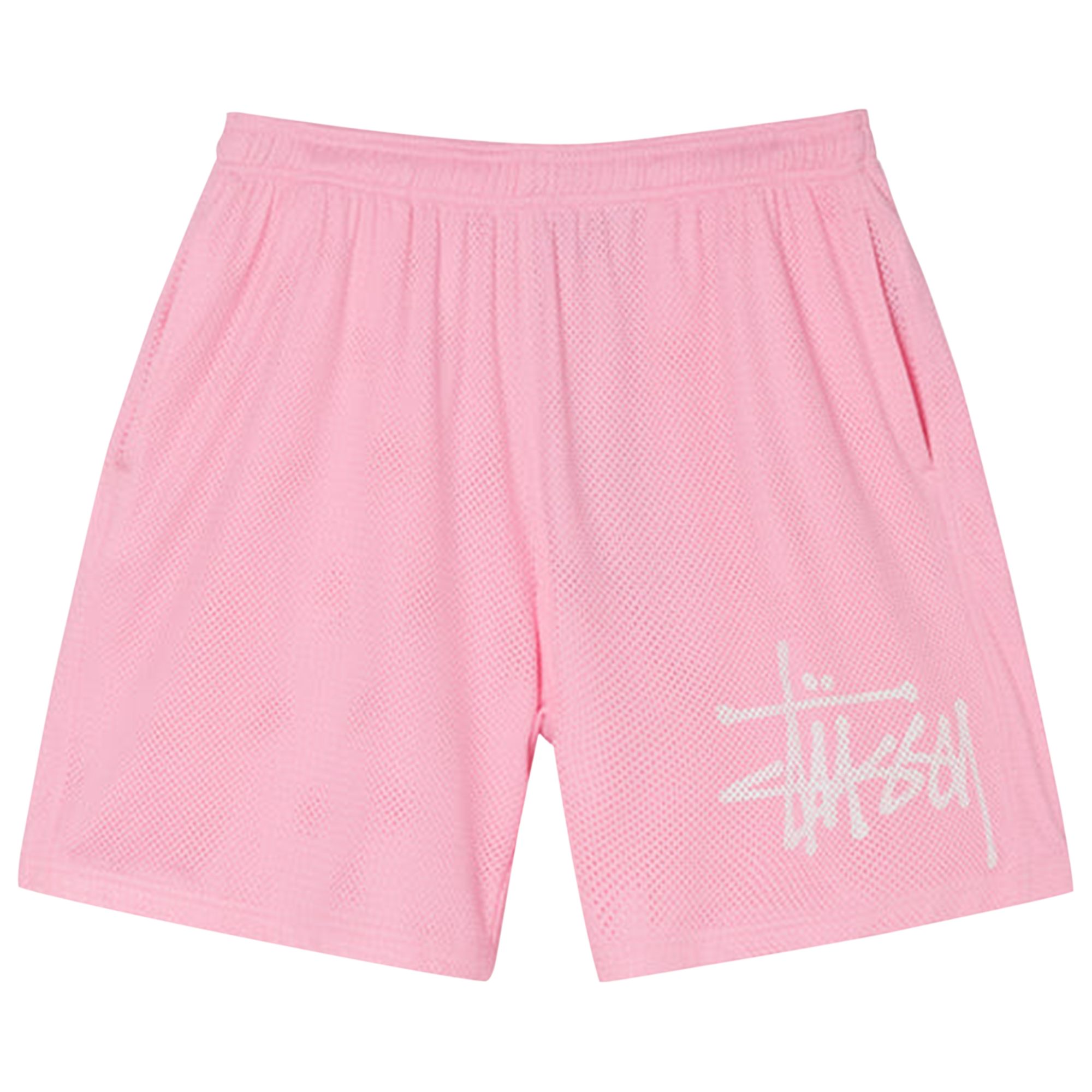 Pre-owned Stussy Big Basic Mesh Short 'pink' | Men's Size L