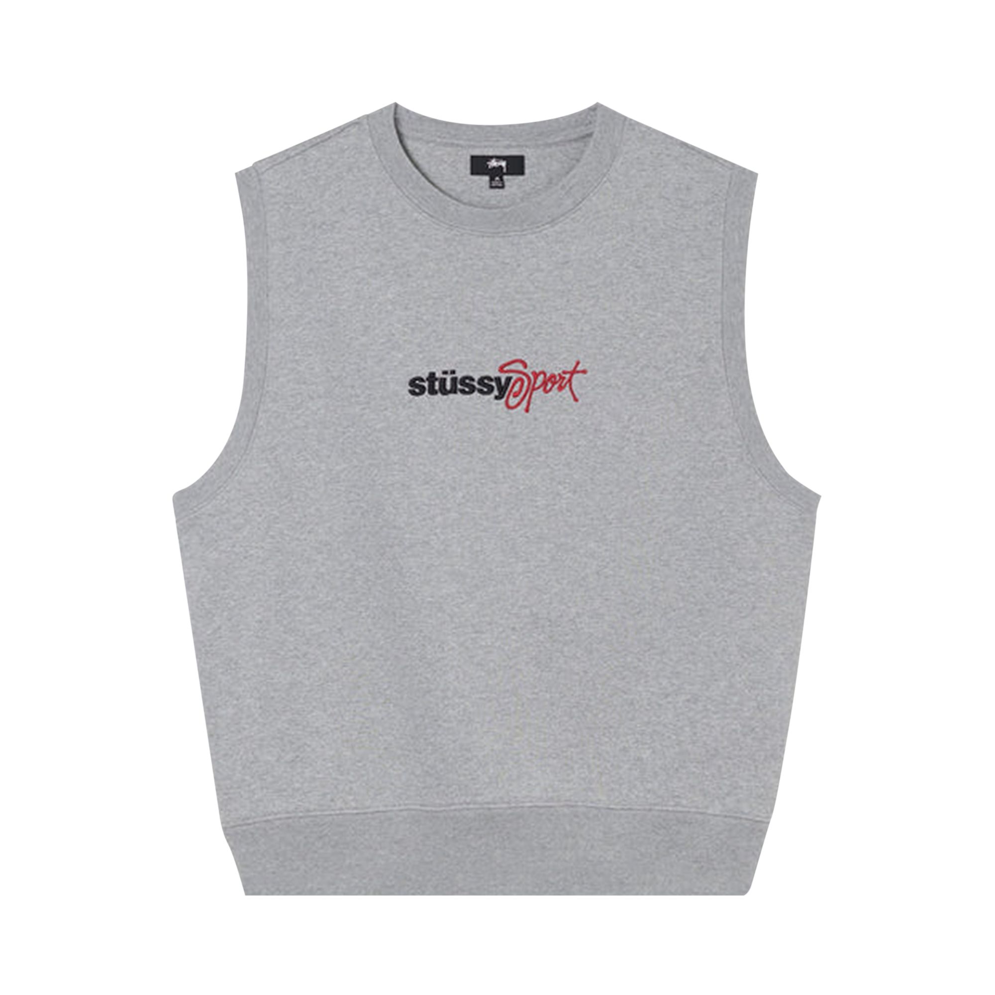 Stussy Sport Fleece Vest 'Grey Heather' | Men's Size 2XL