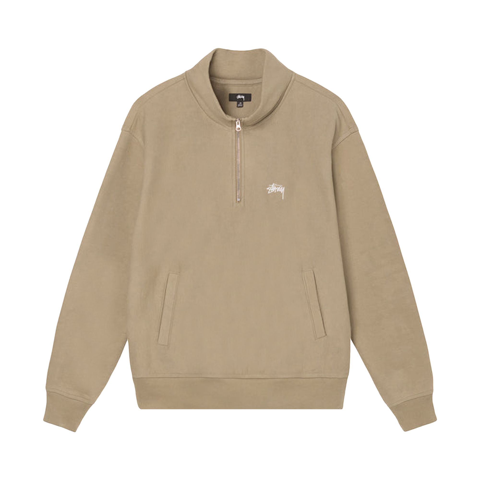 Stussy Overdyed Stock Logo Mock 'Khaki' | Tan | Men's Size M