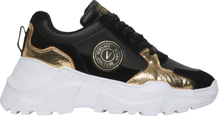 Versace Wmns Speedtrack Sneaker 'V-Emblem - Black Gold'