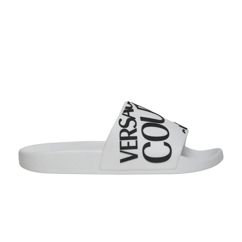 Pre-owned Versace Wmns Logo Slide 'white Black' | Women's Size 35