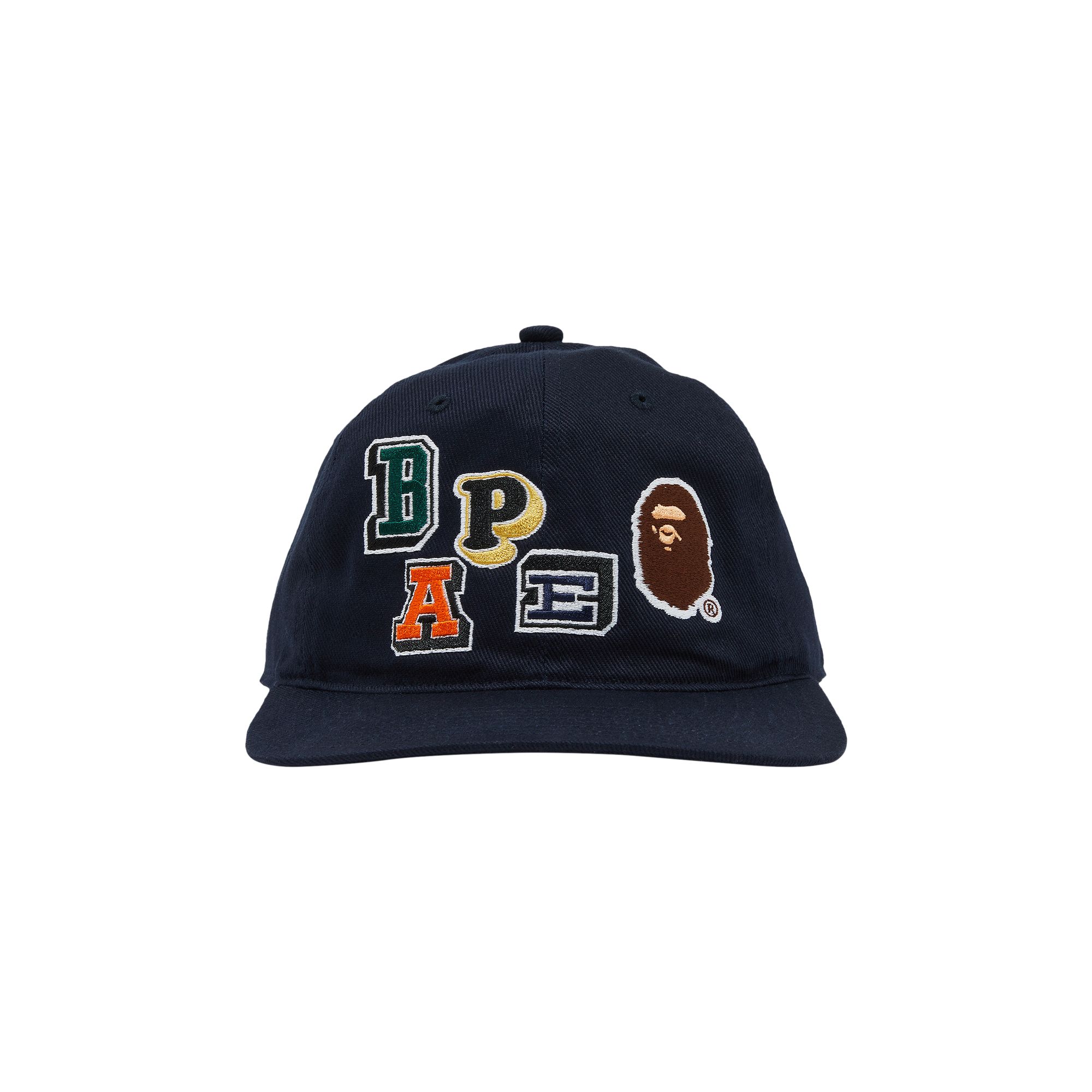 BAPE Multi Fonts Patch Panel Cap 'Navy' | Blue | Men's Size Onesize