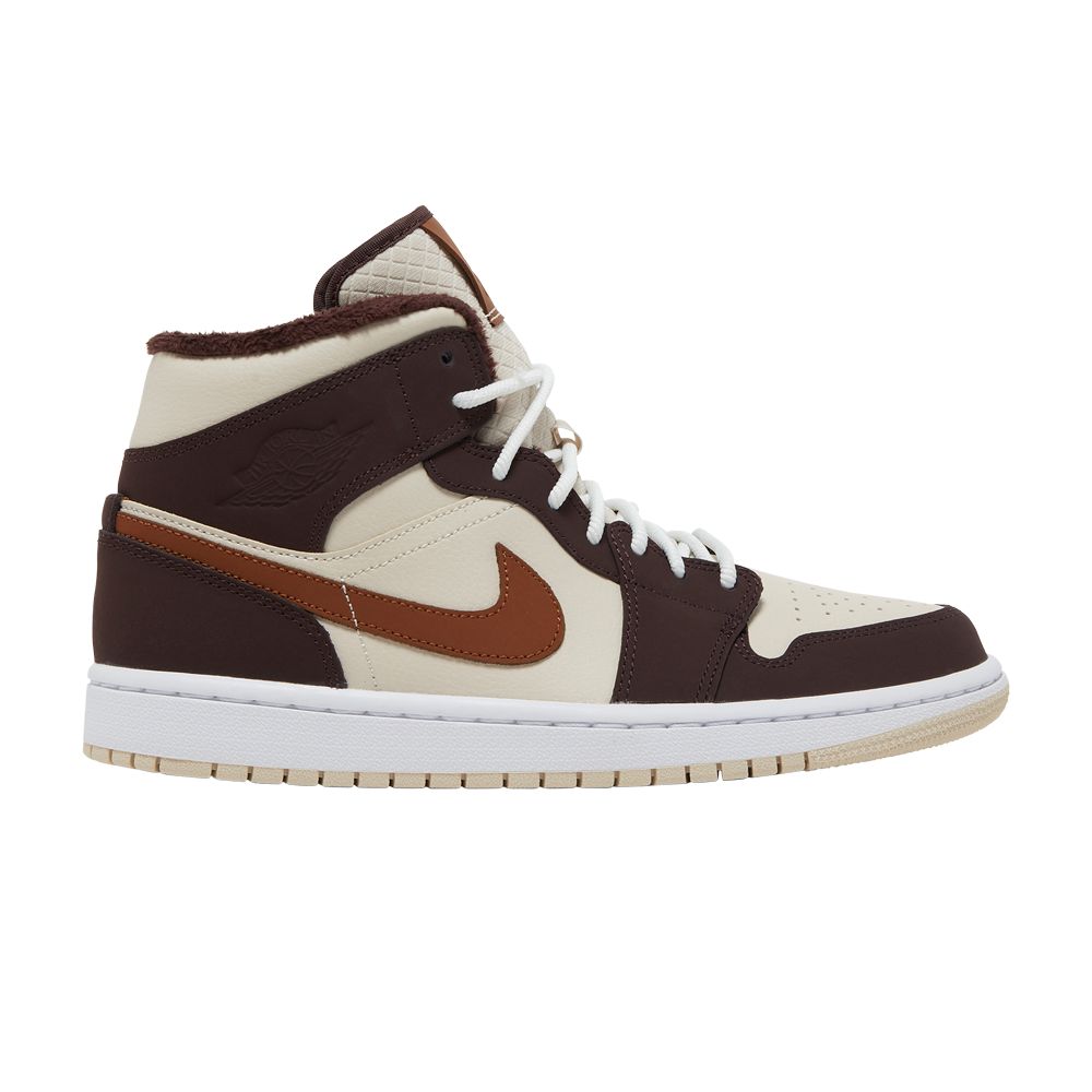 Wmns Air Jordan 1 Mid SE 'Cream Dark Chocolate' | Women's Size 6.5