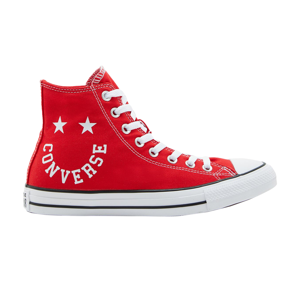 Pre-owned Converse Chuck Taylor All Star High 'smiley - University Red'