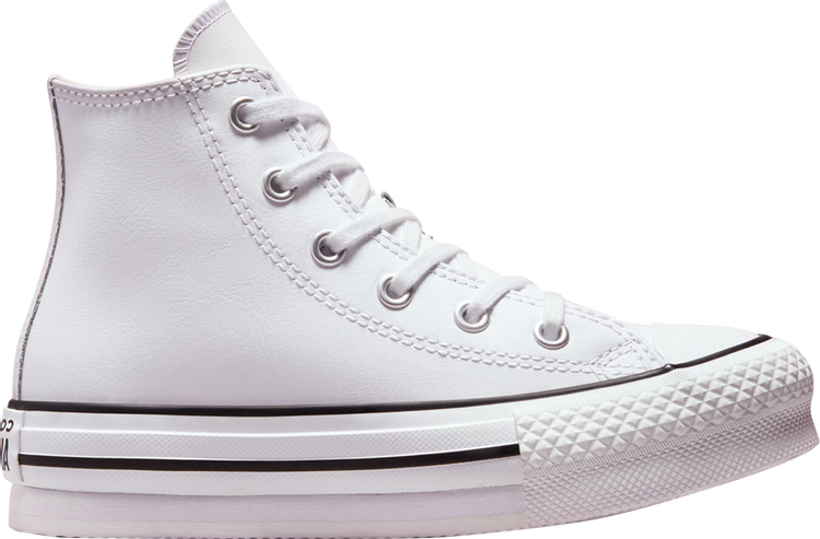 Chuck Taylor All Star Lift Platform Leather High Kids 'White Natural Ivory'