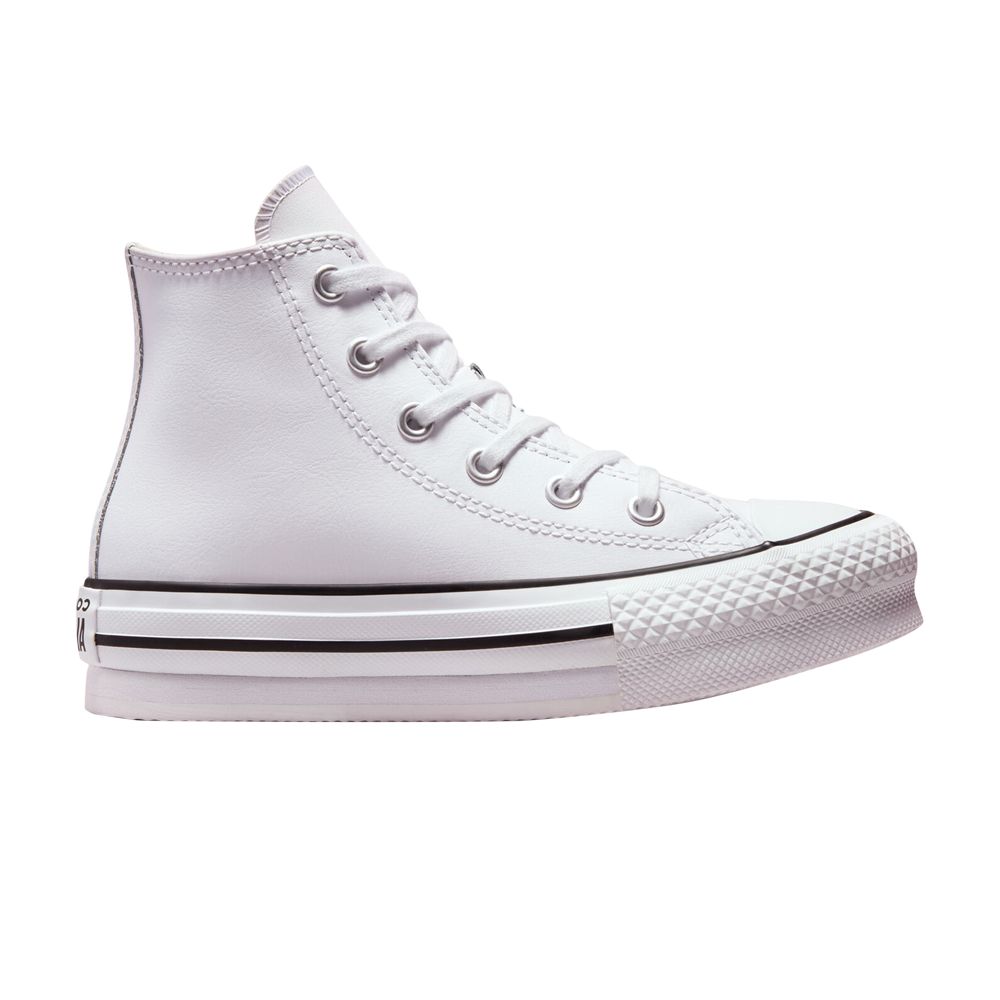 Converse Chuck Taylor All Star Lift Platform Leather High Kids 'White Natural Ivory' | Kid's Size 10.5