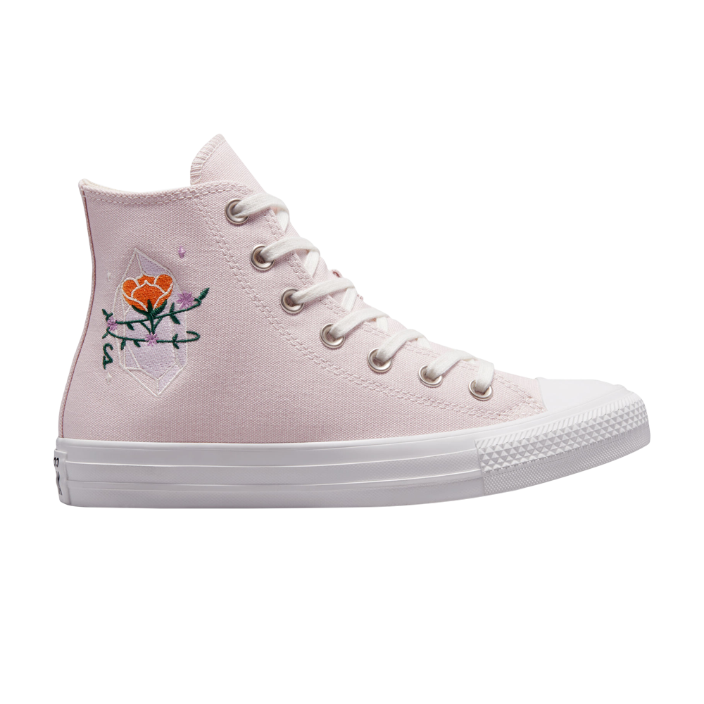 Pre-owned Converse Wmns Chuck Taylor All Star High 'embroidered Crystals' In Pink