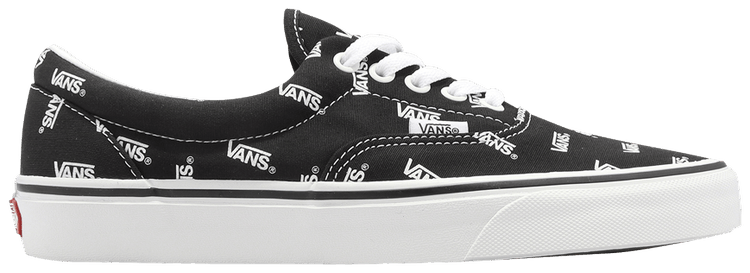 Vans Era Allover Logo   Black White